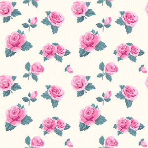 バラのパターン背景1 花 植物イラスト Flode Illustration フロデイラスト