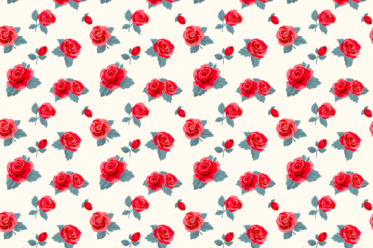 バラのパターン背景2 花 植物イラスト Flode Illustration フロデイラスト