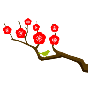 梅の枝のイラスト1 花 植物イラスト Flode Illustration フロデイラスト