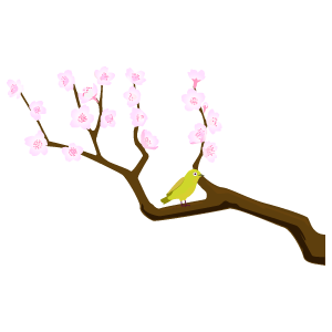 桜の枝の無料イラスト1