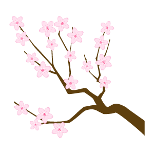 桜の枝2 花 植物イラスト Flode Illustration フロデイラスト