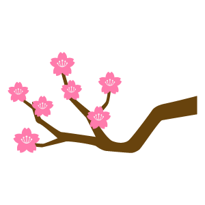 桜の枝の無料イラスト4