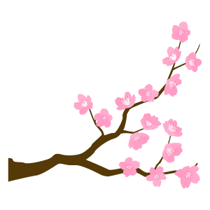 桜の枝7 花 植物イラスト Flode Illustration フロデイラスト