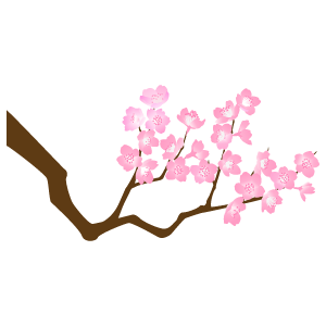 桜の枝19 花 植物イラスト Flode Illustration フロデイラスト