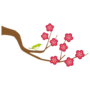 梅の枝の無料イラスト7 花 植物イラスト Flode Illustration フロデイラスト