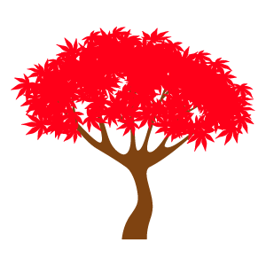 楓の木4 花 植物イラスト Flode Illustration フロデイラスト