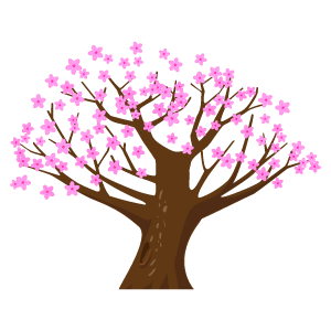桜の木のセット11 花 植物イラスト Flode Illustration フロデイラスト
