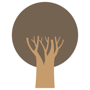 ロゴ的な木のイラスト