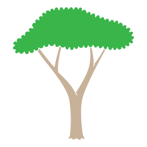 ベタ塗りの木1