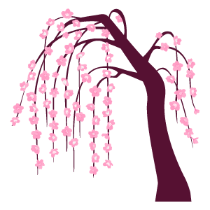 しだれ桜 花 植物イラスト Flode Illustration フロデイラスト