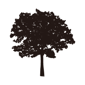 木のシルエット4 花 植物イラスト Flode Illustration フロデイラスト